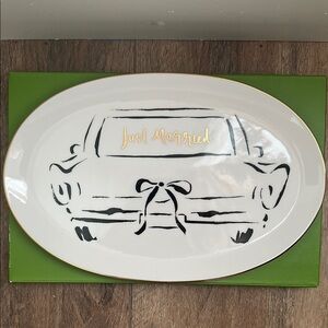 Kate Spade Bridal Party ‘Just Married’ Oval Oblong Tray